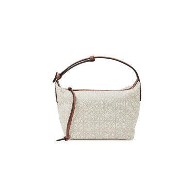 LOEWE CUBI ANAGRAM SMALL CANVAS AND LEATHER SHOULDER BAG 230717 (20.5*17*12.5cm)